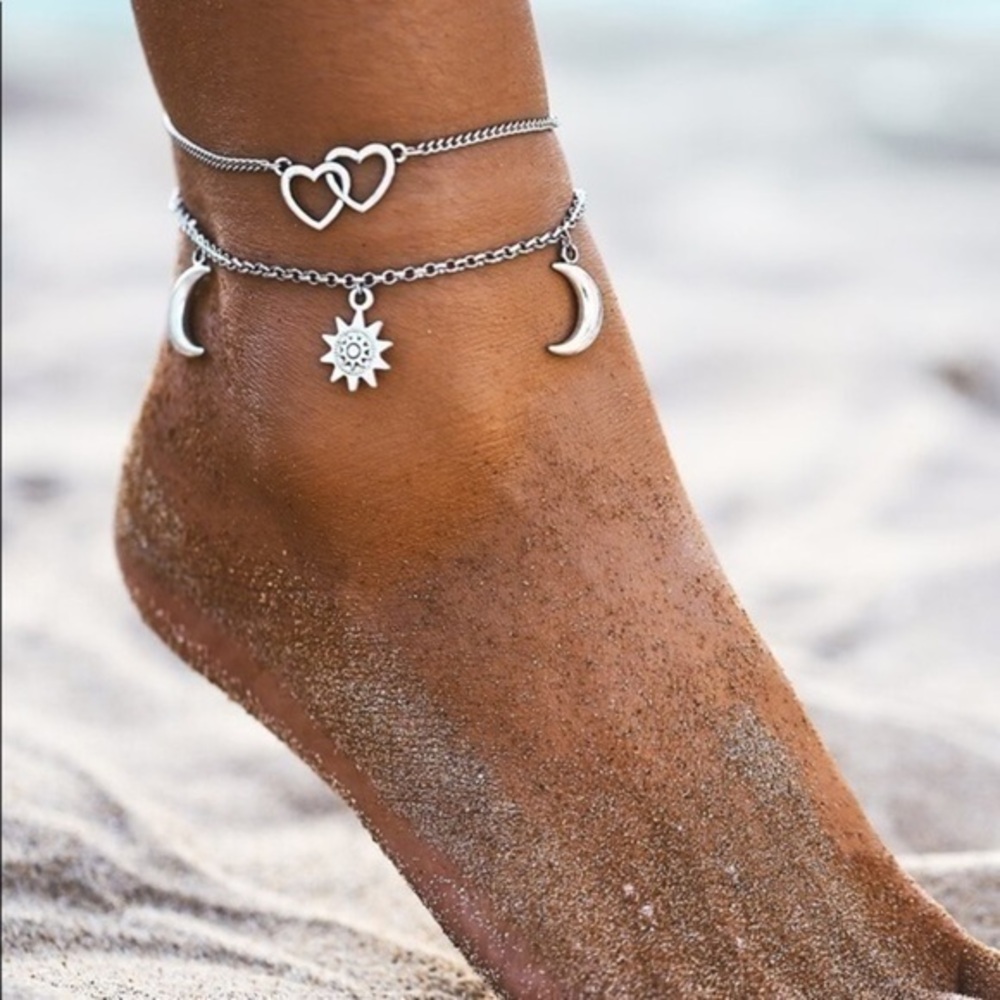 3/$30 🤍 2pc Charm Anklet